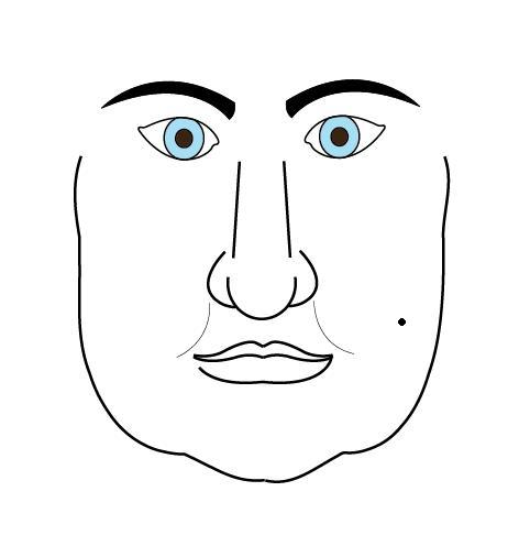 mole on the cheek meaning